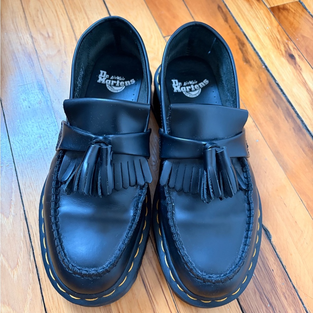 Dr. Martens Black Tassel Kiltie Loafers